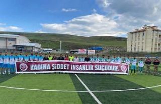 Futbol müsabakasında, Jandarmadan ’Kadına Şiddete...