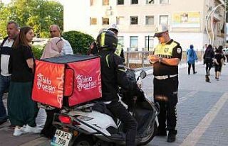 Gazipaşa Caddesi’nde motosiklet denetimi