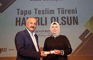 Gebze’de tapu teslim töreni