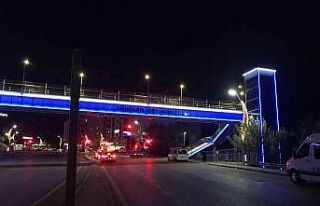 Gebze’nin üst geçitlerine görsel aydınlatma