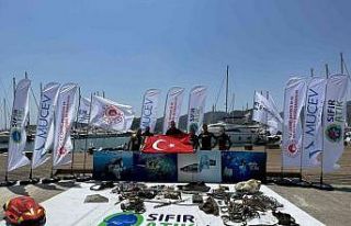Göcek’te deniz dibi temizliği yapıldı