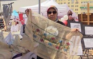 Görücüye çıkan 200 yıllık ipek kumaşa büyük...