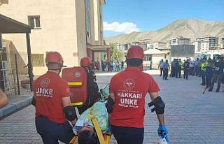 Hakkari Devlet Hastanesinde yangın tatbikatı
