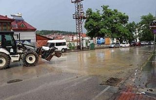 Havza’da dolu ve sağanak