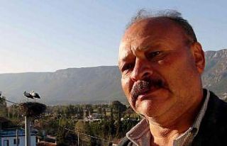 Hayvan sever Muhtar leylek yuvalarını temizletti