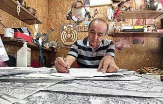 Hiçbir eğitim almadan çizdiği resimlerle dikkat...