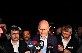 İçişleri Bakanı Soylu sel bölgesinde incelemelerde...