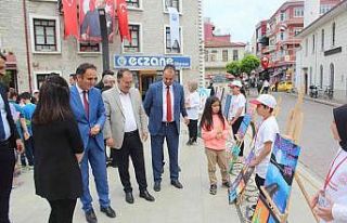 İnebolu’da öğrenciler, resimleri ile beğeni...