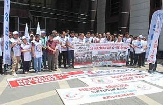 İş bırakan hekimler basın açıklaması yaptı