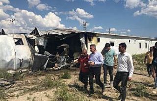 Isparta Valisi Baruş, yangın bölgesinde incelemelerde...