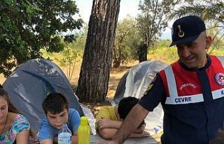 İzcilik kampında jandarma tarafından temiz çevre...