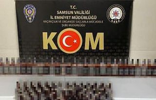 Kargo paketinden 95 şişe kaçak viski ele geçirildi