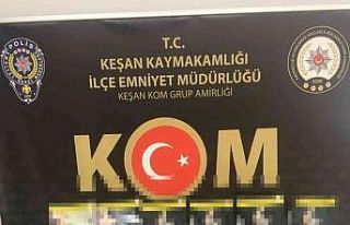 Keşan’da kaçak tütünle doldurulmuş on binlerce...