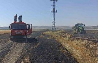 Keysun Ovasında ekinler yandı