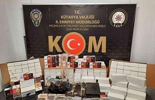 Kütahya’da 53 bin 340 adet makaron ele geçirildi