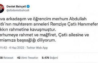 MHP lideri Bahçeli’den, Remziye Çatlı’nın...
