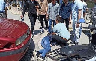 Otomobil ile motosiklet çarpıştı: 1 yaralı