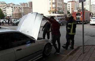 Otomobilin egzozundan çıkan dumanı yangın sandılar
