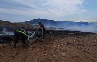 Plajda çöp yakmak isterken yangına sebep oldu