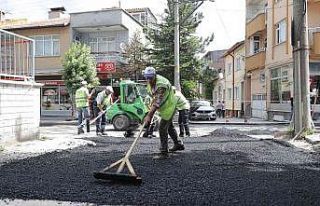 Ragıp Gümüş Pala Caddesi’nde asfalt çalışması