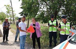 Reflektör takma çalışması devam ediyor