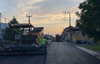 Sabaha kadar asfalt serildi