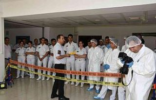 Sahil Güvenlik Subayı adaylarına olay yeri inceleme...