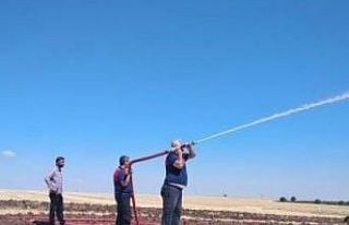 Saman balyaları alev alev yandı