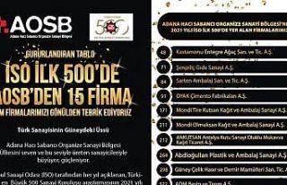Sanayinin Devler Liginde AOSB’den 15 firma