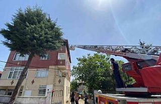 Sancaktepe’de çatı tadilatı sırasında korkutan...