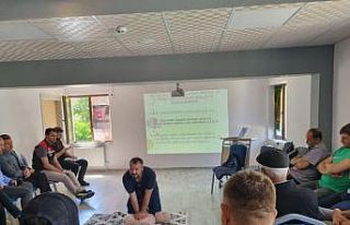 Seyitgazili çiftçilere ilkyardım eğitimi