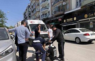 Sinop’ta motosikletten düşen kurye yaralandı