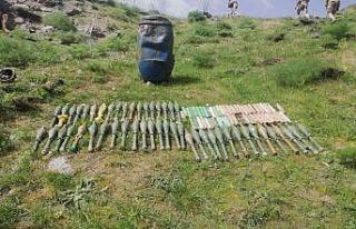 Şırnak’ta terör örgüte ait çok sayıda roketatar...