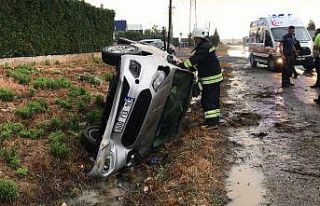 Su birikintisi kaza yaptırdı