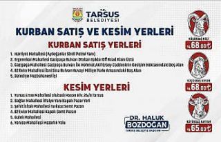 Tarsus’ta kurbanlık fiyatları ile satış ve kesim...