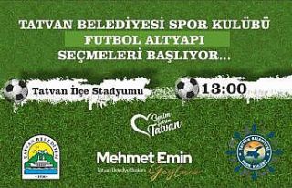 Tatvan Belediyesi Spor Kulübü futbol altyapı seçmeleri...