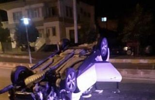 Tavşanlı’da bir otomobil takla attı: 1 yaralı