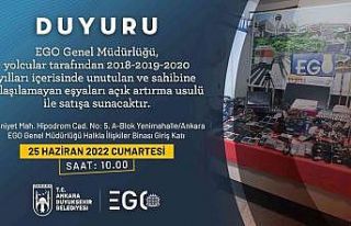 Toplu taşıma araçlarında unutulan eşyalar satışa...