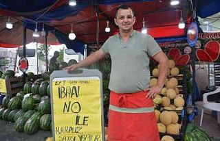 Vatandaşlar nakit taşımayınca karpuzcudan pratik...