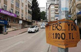 Vatandaşlardan ters yöne giren sürücülere ilginç...