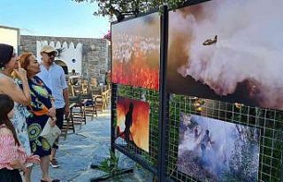 Yangınlarda çektiği fotoğraflardan sergi açtı