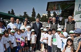 "Yeşil Vatan Tırı"na öğrencilerden...