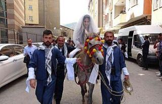 Yüksekova’da ‘atlı gelin’ geleneği