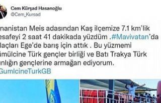 Yunanistan’dan Türkiye’ye yüzerek geçti