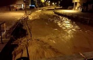 Zonguldak’ın Gökçebey ilçesinde taşan dereler...