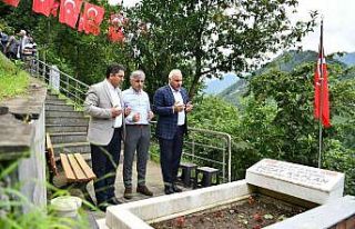 15 Temmuz şehidinin kabrine giden yol betonlandı