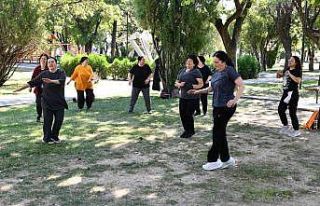 Açık havada spor keyfi Tepebaş’ında