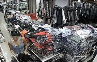 Antalya’da turistin butikten kıyafet hırsızlığı...