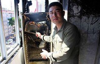 Apartmanda çıkan yangın korkuttu