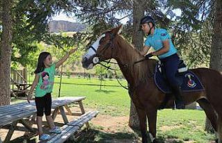 Atlı jandarma timlerinden piknik alanlarında denetim